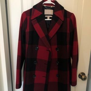 Buffalo plaid fall coat